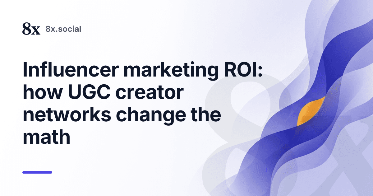 Influencer marketing ROI: how UGC creator networks change the math